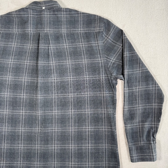 Billy Reid Shirt Mens X Large Gray Plaid Standard Fit Button Up Long Sleeve - Picture 7 of 13